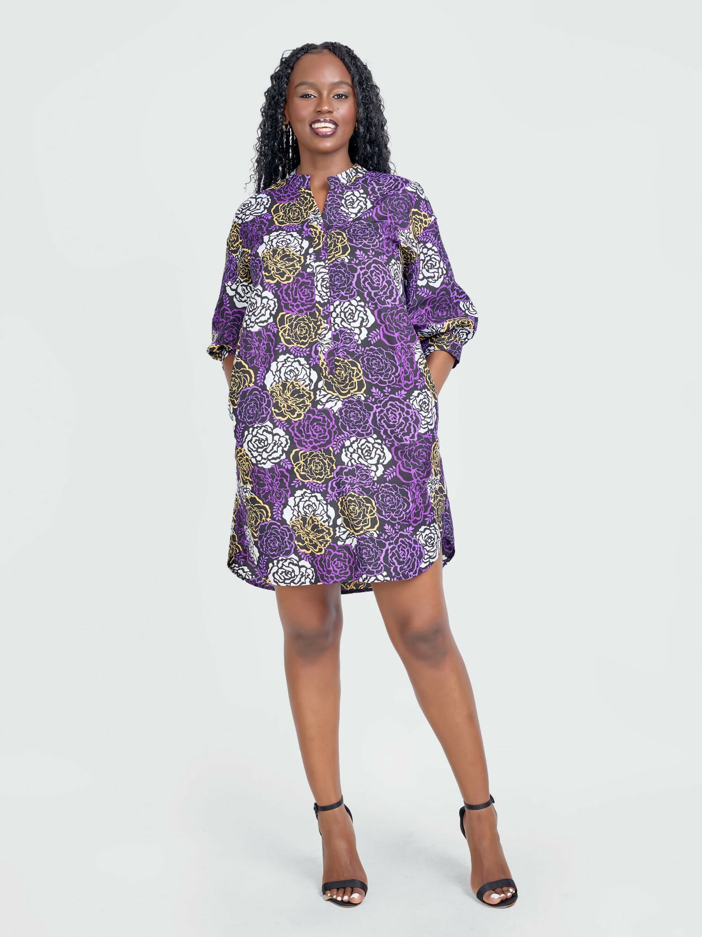Tuli NuruAnkara Shift Dress - Purple - Shopzetu