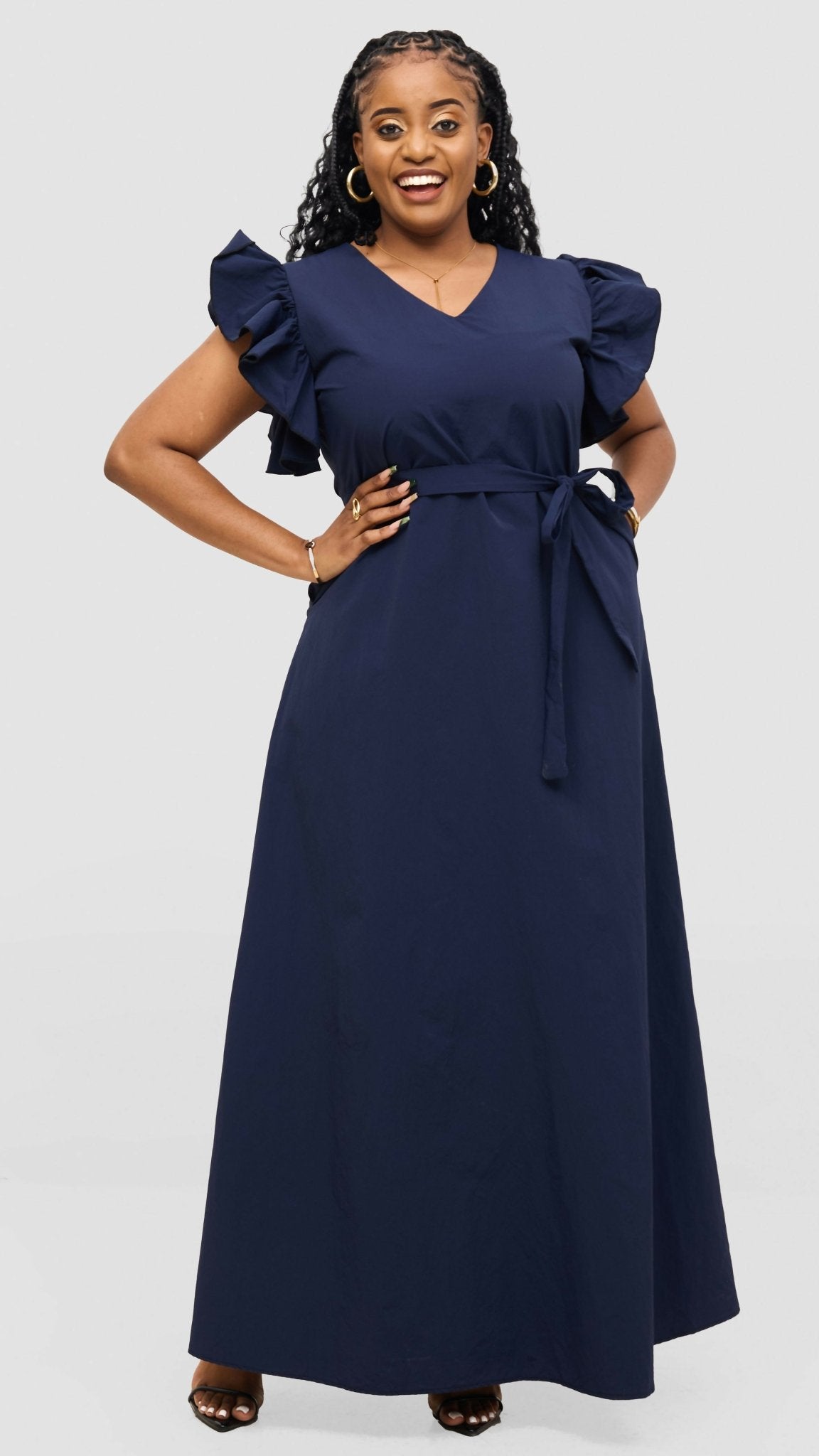 Magali Designs Nandi Dress - Navy Blue - Shopzetu