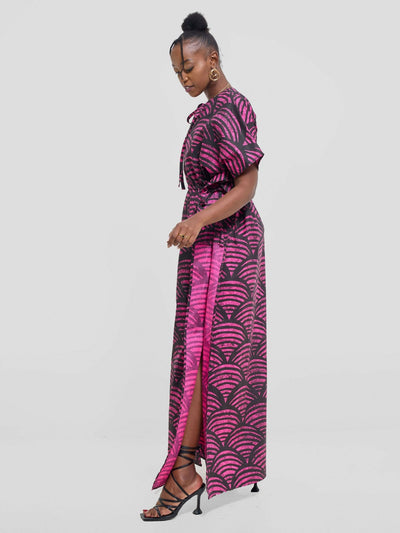 The Textile Loft Kaftan Dress - Pink - Shopzetu
