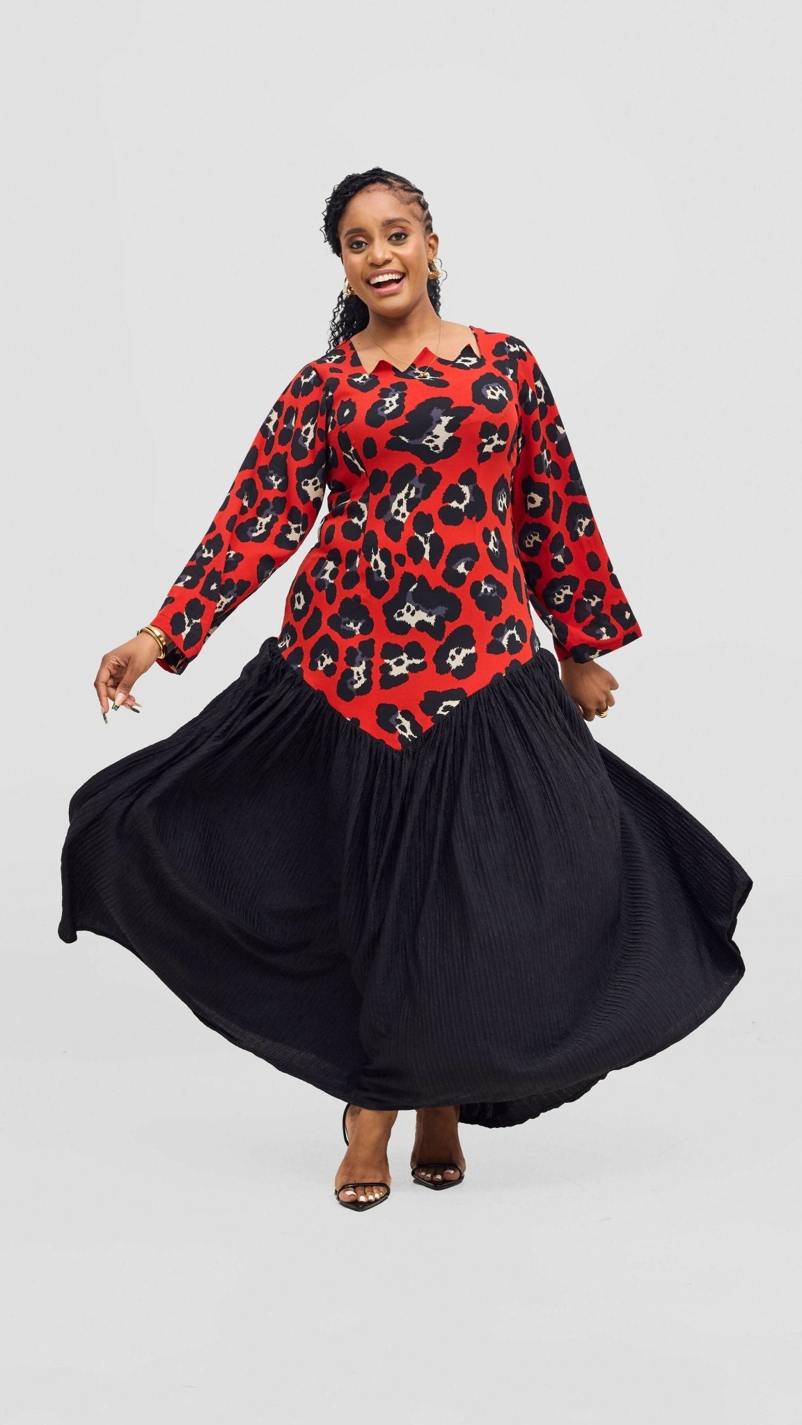Inroses Glee Dress - Black / Red - Shopzetu