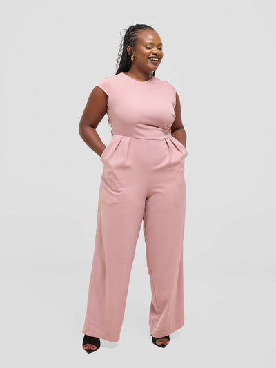 Elsie Glamour Athena Jumpsuit - Nude - Shopzetu