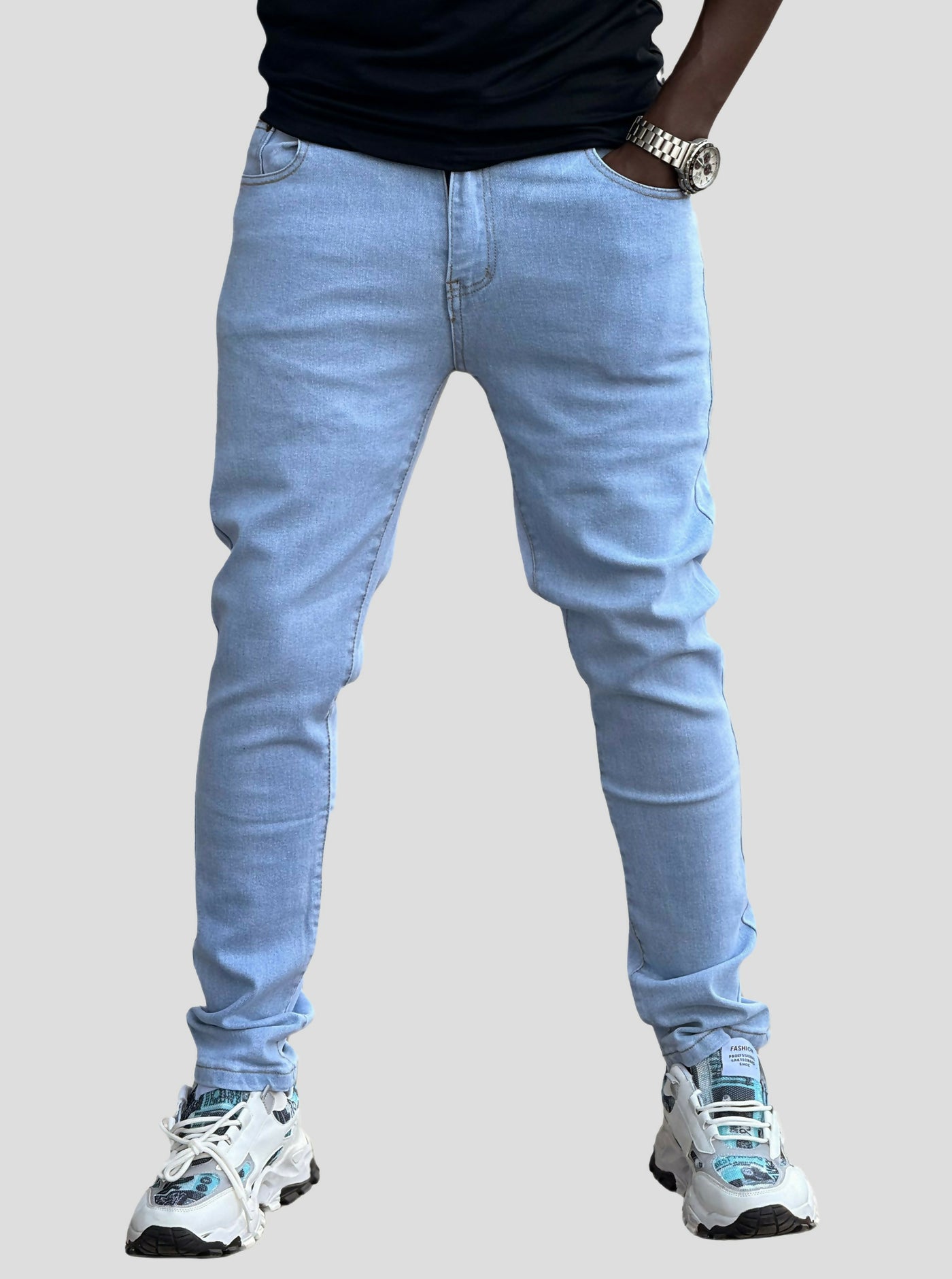 Stylish Brothers Men Slim Fit Denim Jean - Blue - Shopzetu