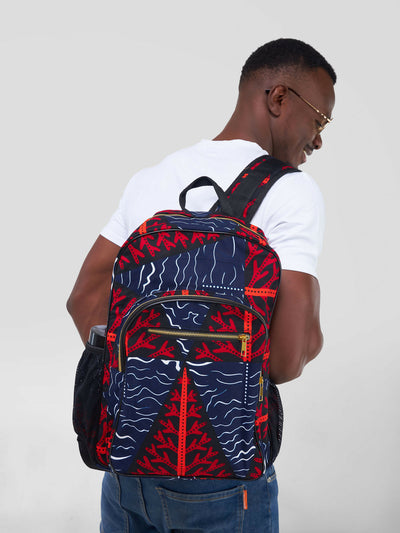 Ankara Artifacts Tree Sorokin Backpack Bag - Multicolored - Shopzetu
