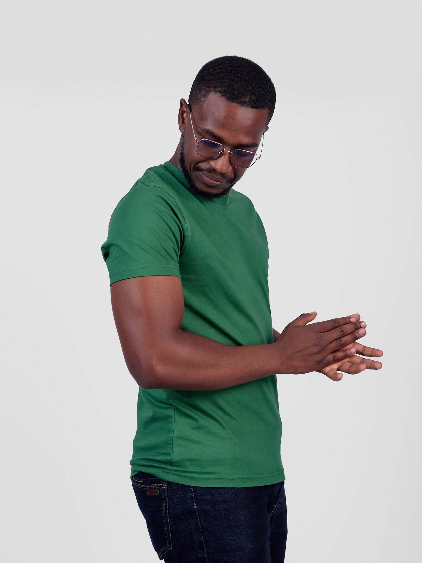Zuria Fashions Unisex Roundneck T-shirt - Dark Green - Shopzetu