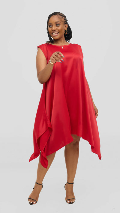 Jolly Fancy Wear Ray Shift Dress - Red