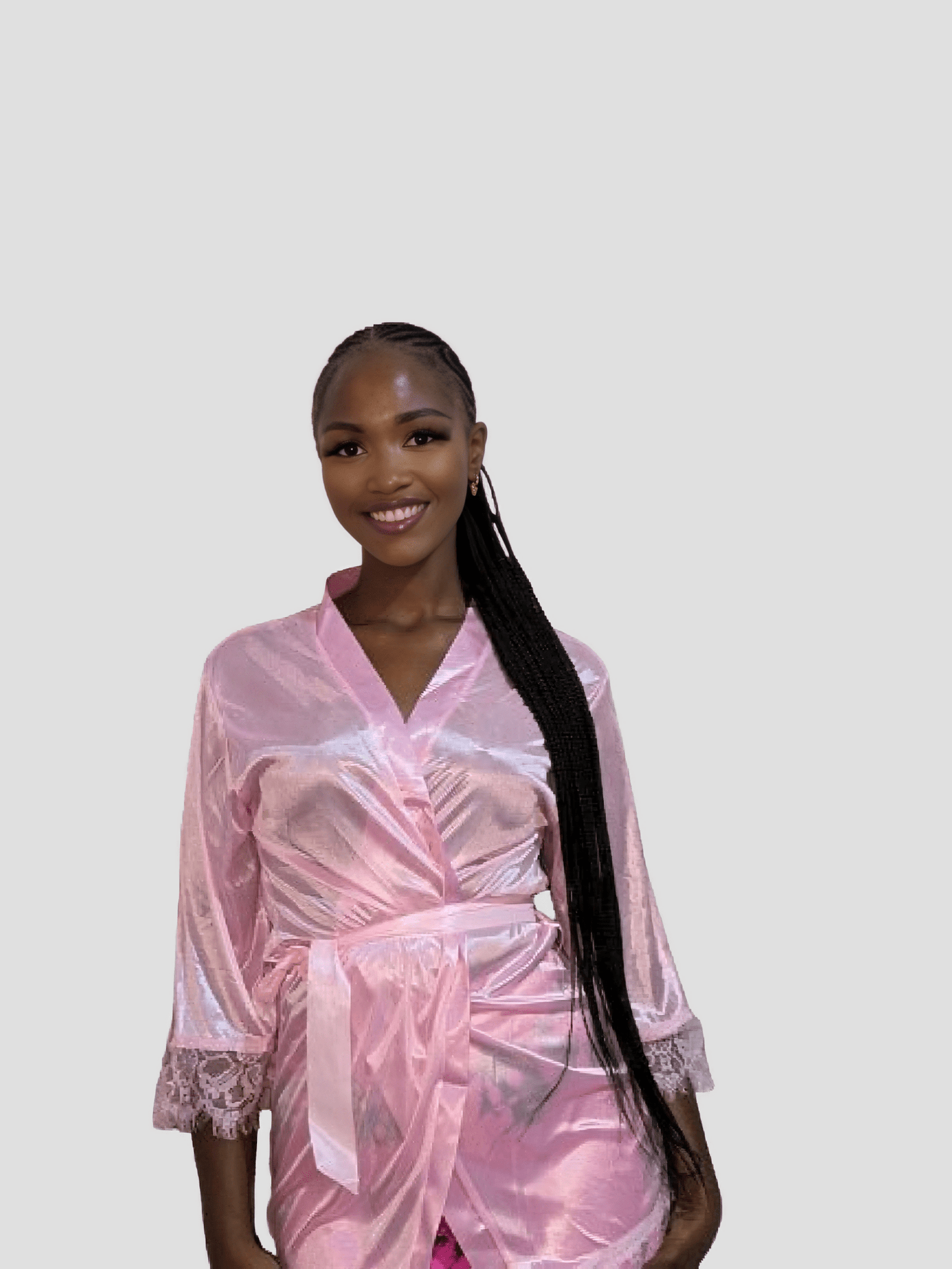 Warigia Creations Silk Gown - Pink - Shopzetu