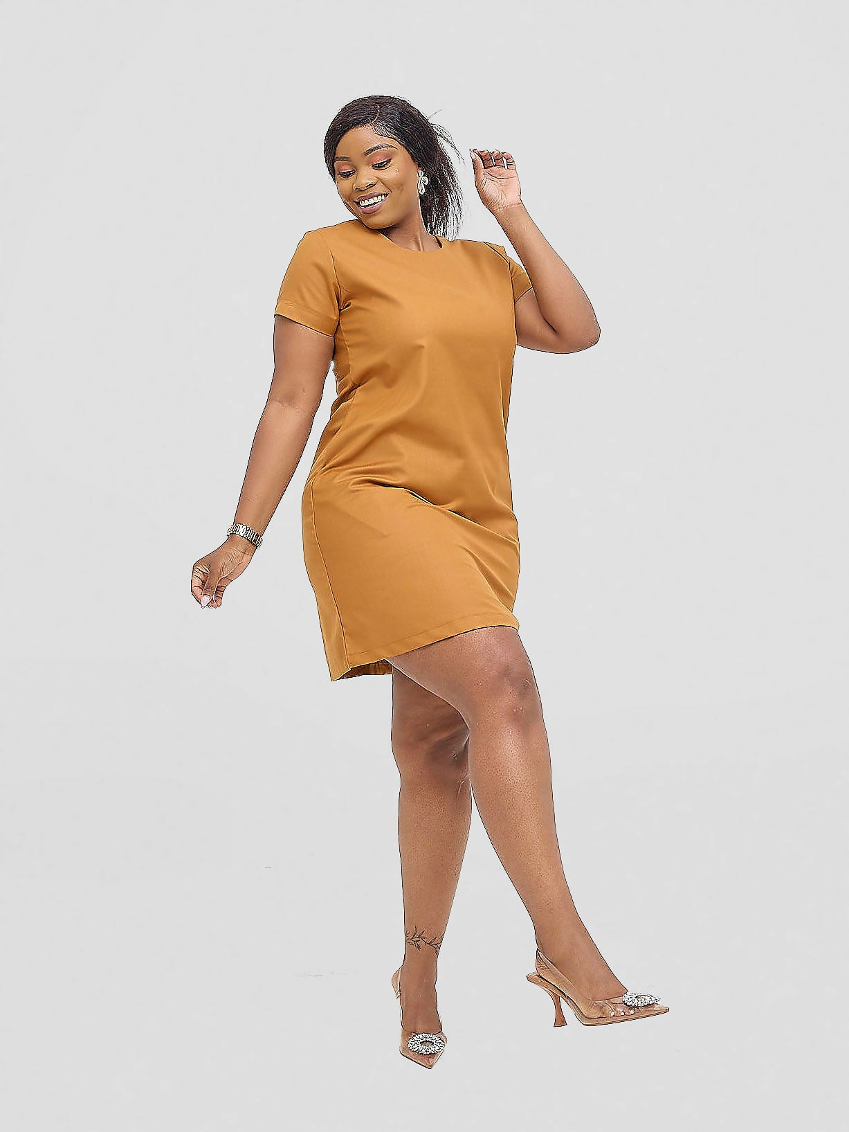 Salok Wear Bina Dress - Mustard - Shopzetu