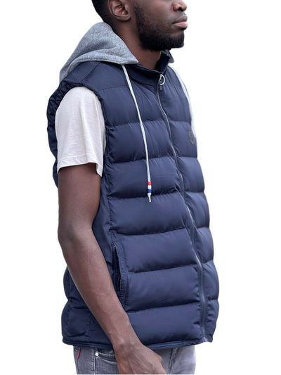 Stylish Brothers Heavy Puff Half Jacket - Blue - Shopzetu