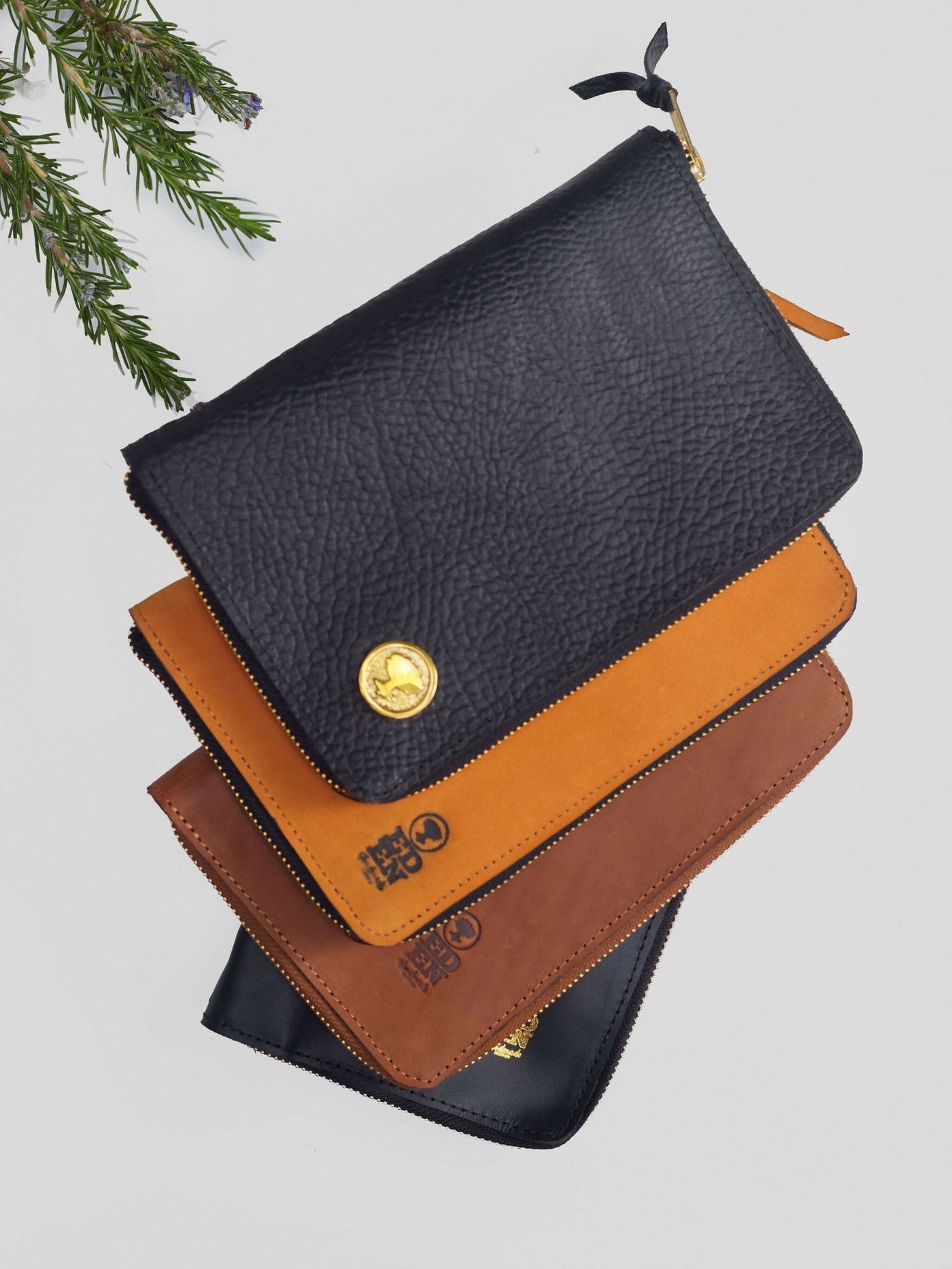 Eden Leather Msafiri Wallet - Black Hippo Print - Shopzetu