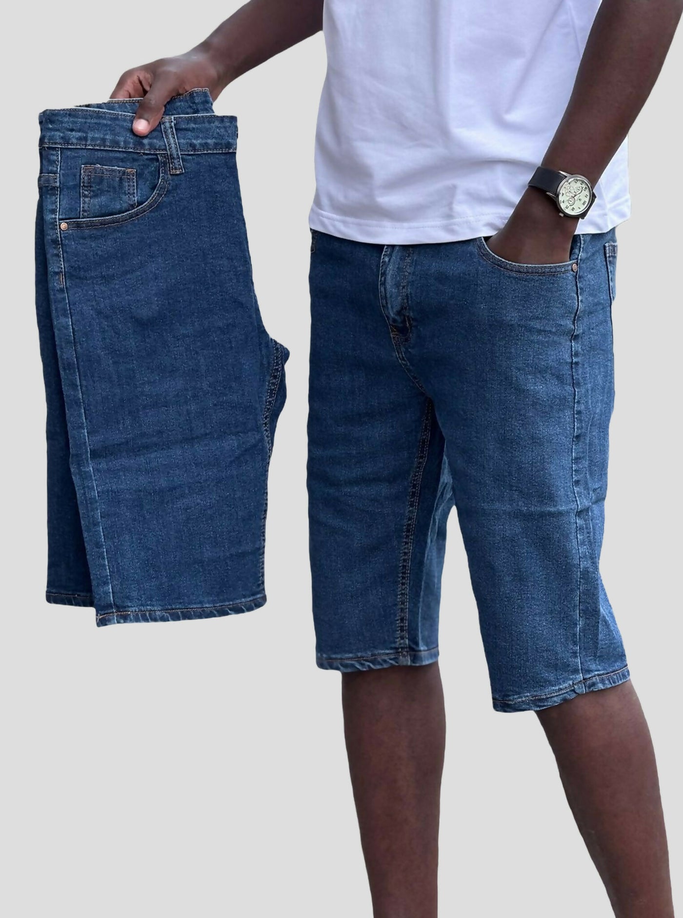 Stylish Brothers Men Denim short - Blue - Shopzetu