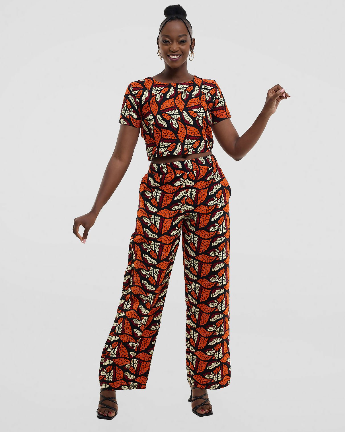 Gravio Fashions Bella Crop Top - Orange - Shopzetu