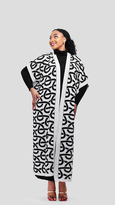 The Fashion Frenzy Kimono - Champagne / Black - Shopzetu