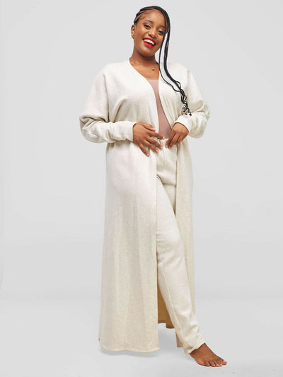 Nika Bonica Mahonia Butterfly Long Sweater - Buttermilk