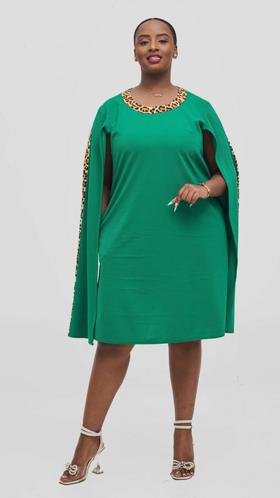 Jolly Fancy Wear Geno Shift Dress - Green - Shopzetu
