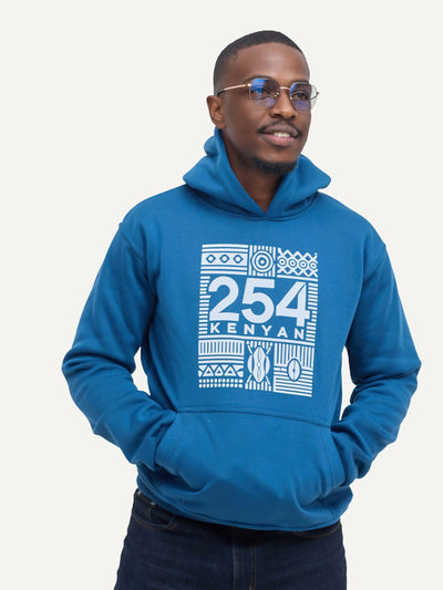 Kitu Kali Graphic With 254 Hoodies - Petrol Blue - Shopzetu