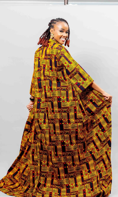 Afriwia Pendo African Print Kimono - Ankara Print - Shopzetu