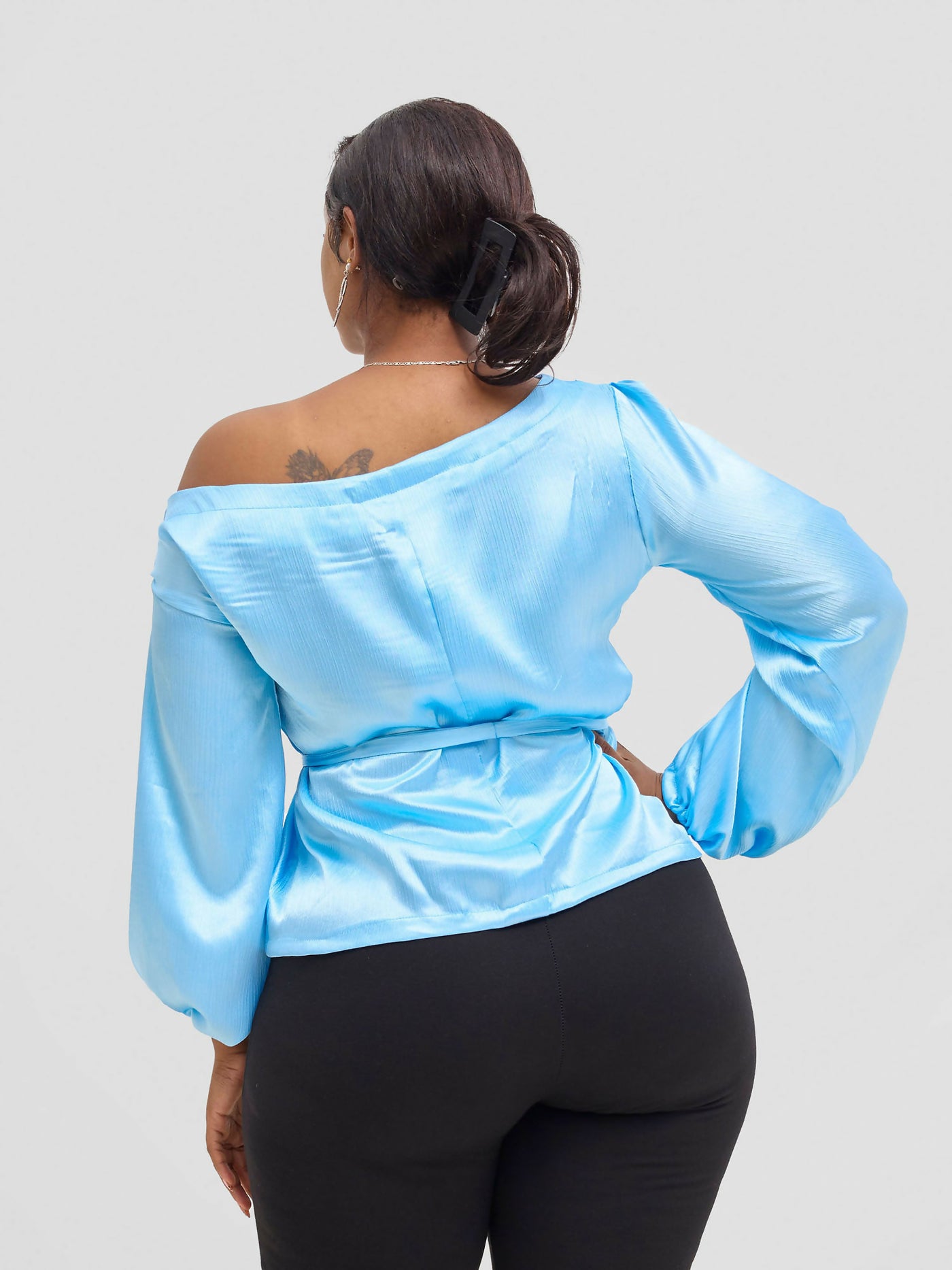 Gravio Fashions Lily Top - Blue - Shopzetu