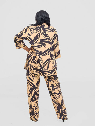 HOT Davina Two Piece Set - Beige / Black - Shopzetu