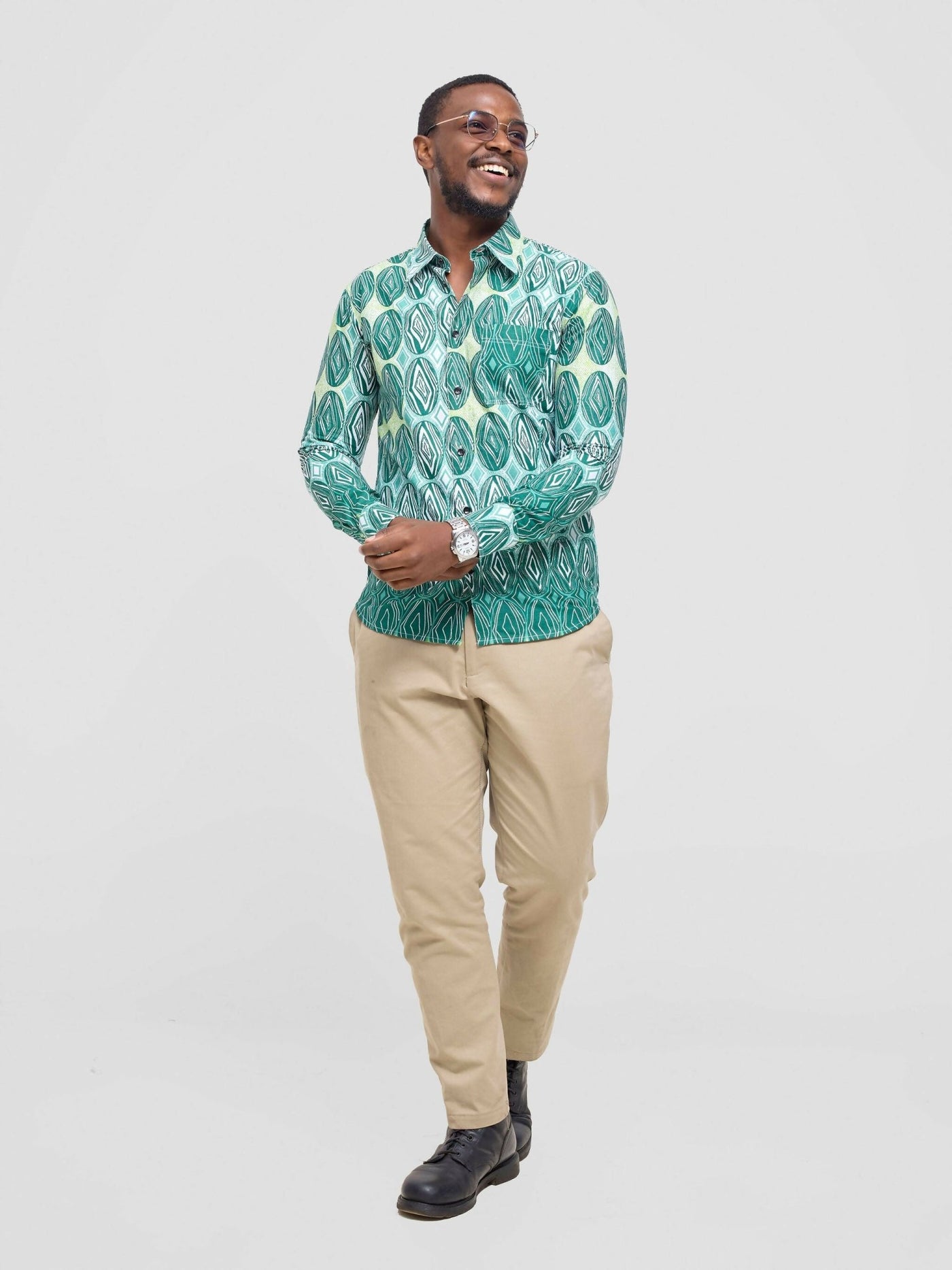 Mendilines Warm African Shirt - Green - Shopzetu
