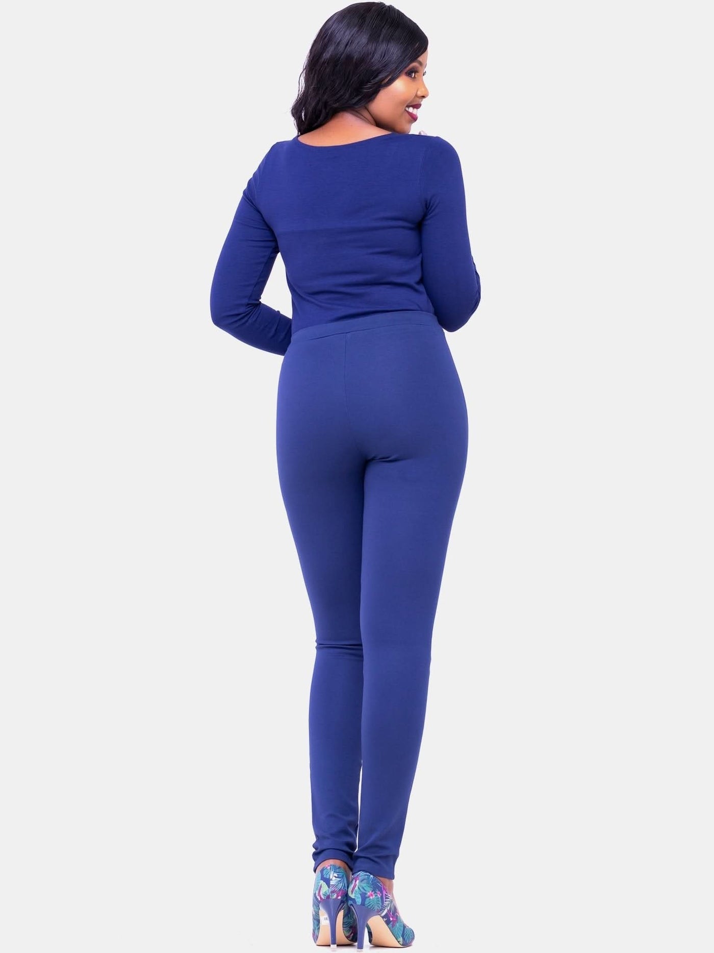 Vivo Basic Panelled Leisure Pants - Navy Blue - Shopzetu