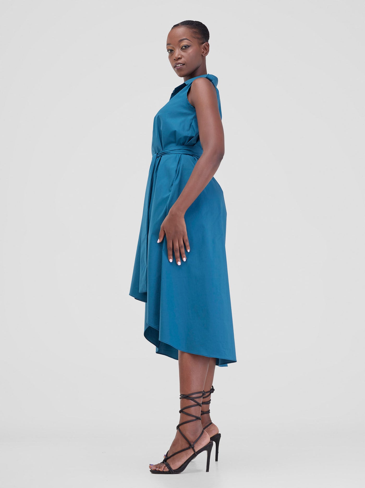 Safari by Vivo Zene High Low Shirt Dress - Teal
