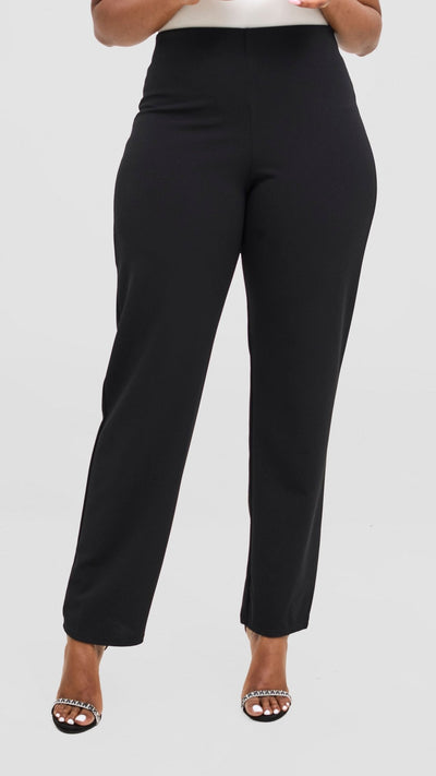 Vivo Chela Wide Leg Pants - Black - Shopzetu