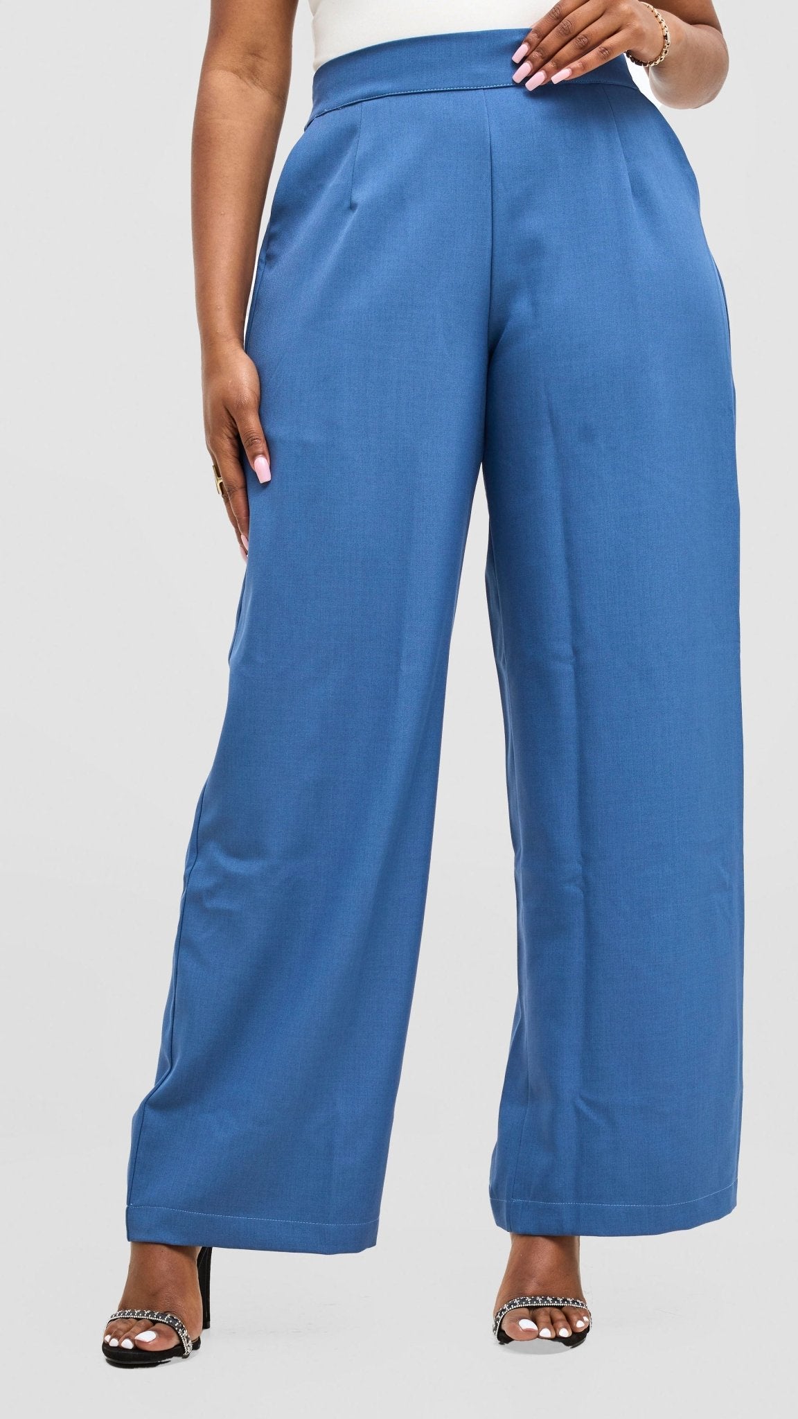 Vivo Tahisa Straight Leg Pants - Blue - Shopzetu