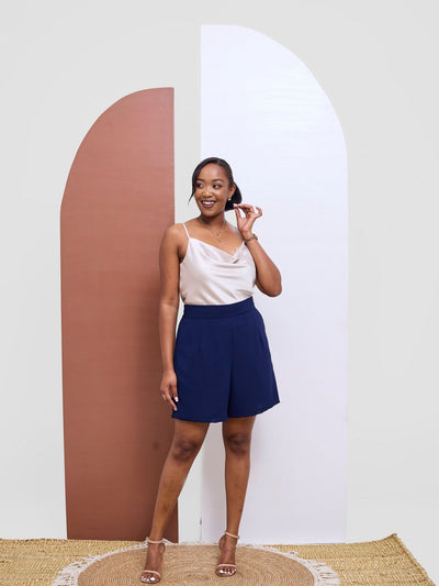 Vivo Chiffon Shorts - Navy - Shopzetu