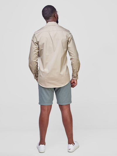 Safari by Vivo Men's Long Sleeve Shirt - Khaki