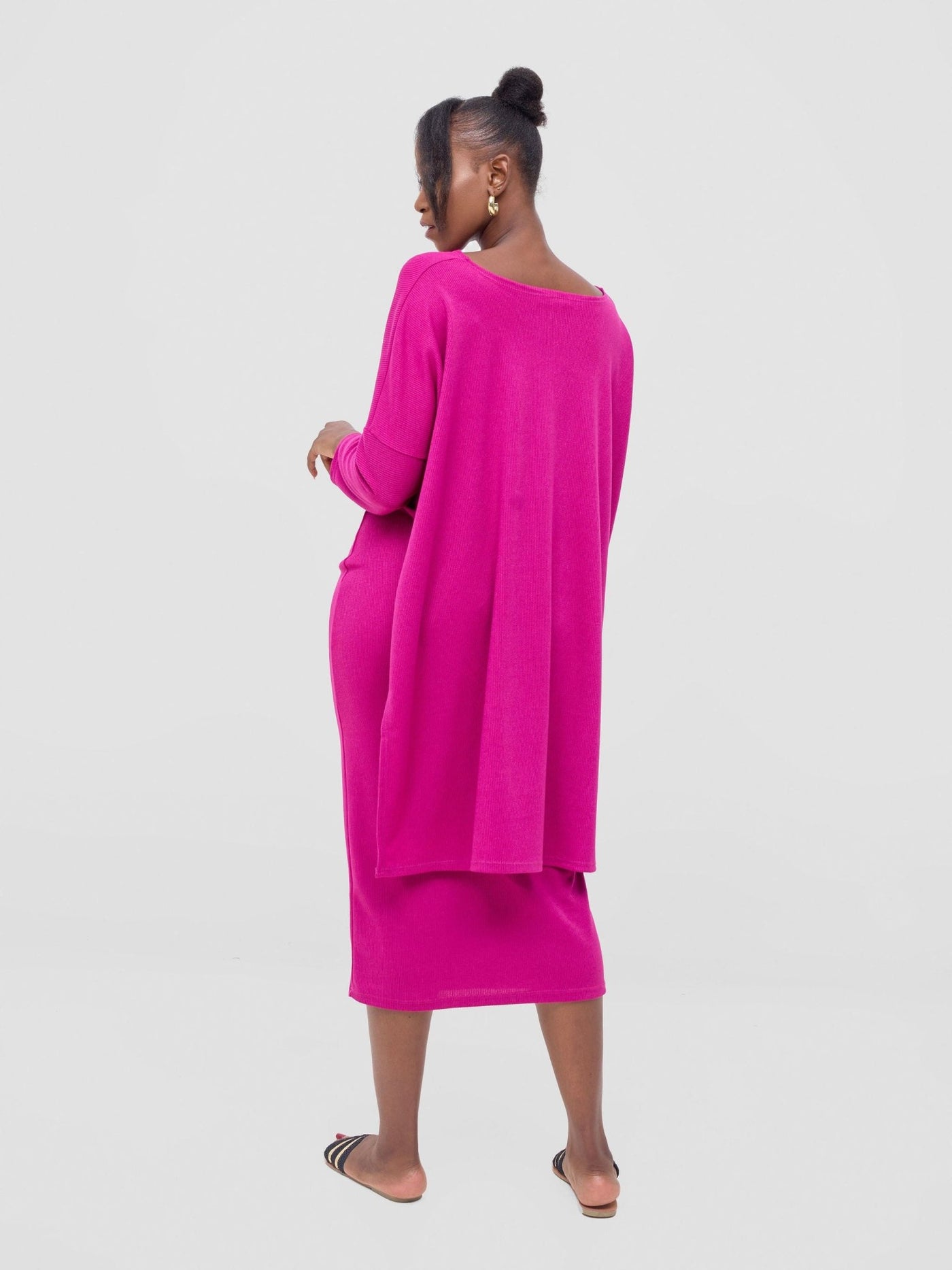 Vivo Safa Sweater - Fuschia - Shopzetu
