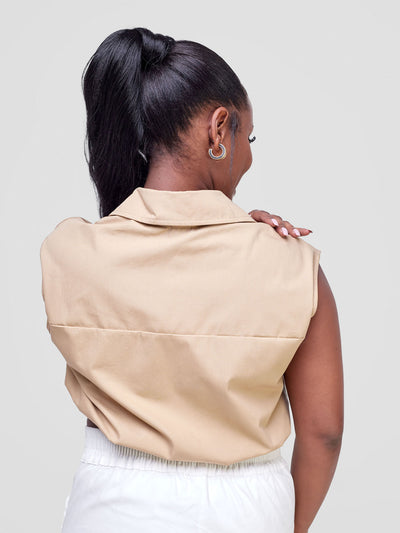 Safari by Vivo Kamari Drop Shoulder Top - Tan
