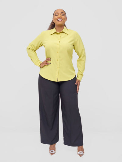 Vivo Pesi Basic Long Sleeve Shirt - Lime Stripes - Shopzetu