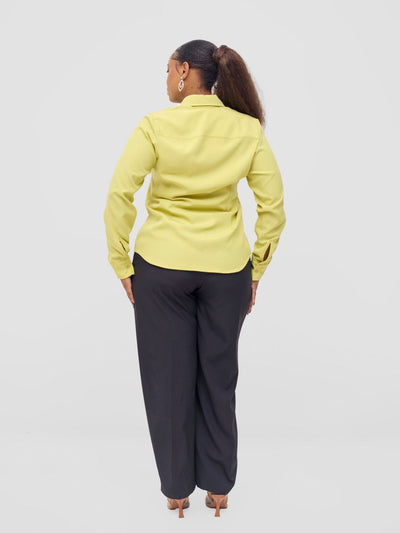Vivo Pesi Basic Long Sleeve Shirt - Lime Stripes - Shopzetu