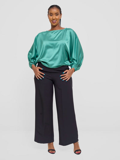 Vivo Sawari Crossed Cuff Batwing Top - Mint - Shopzetu