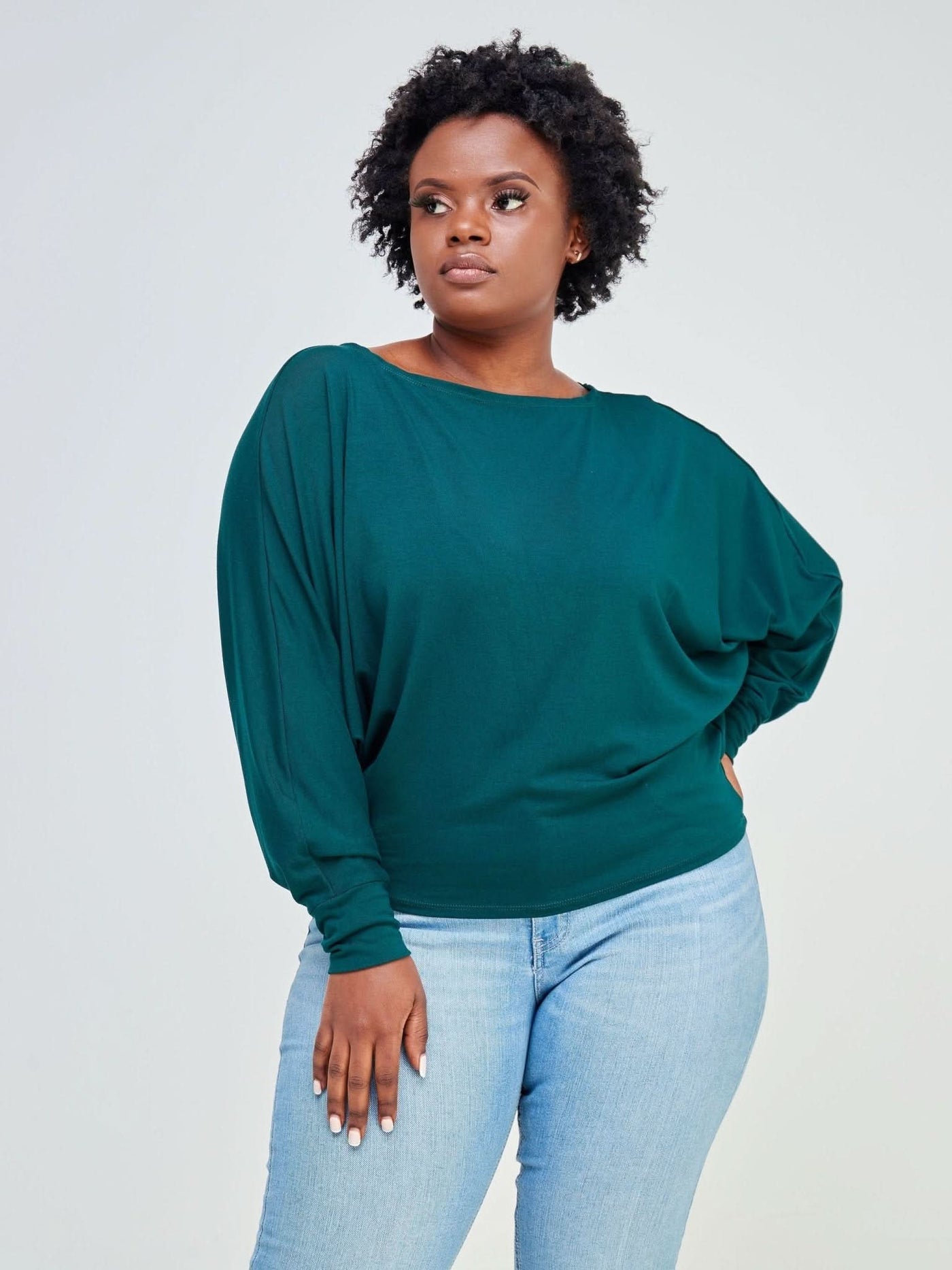 Vivo Bana Batwing Top - Dark Green - Shopzetu