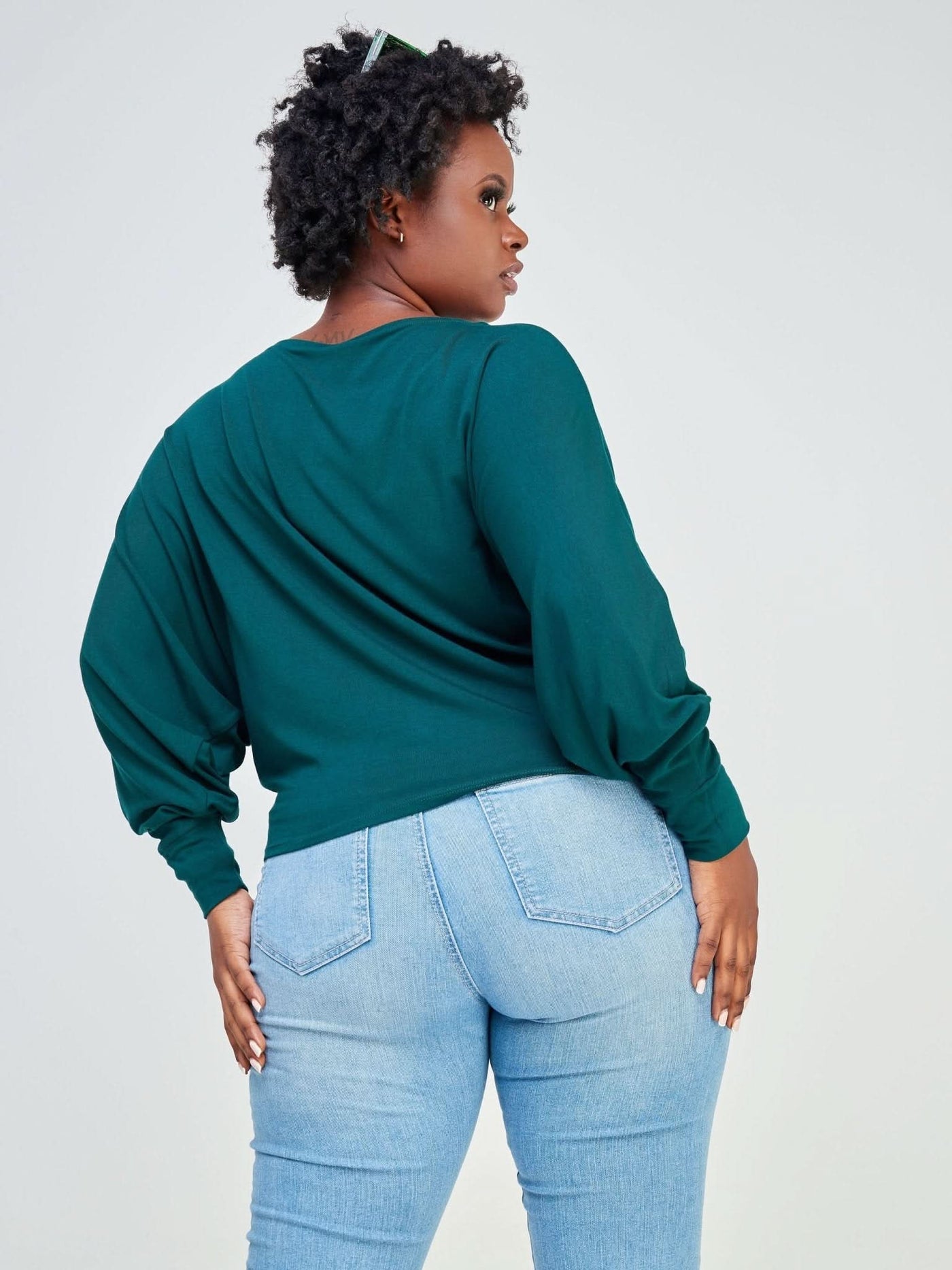 Vivo Bana Batwing Top - Dark Green - Shopzetu