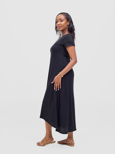Vivo Rema High Low Maxi Dress - Black