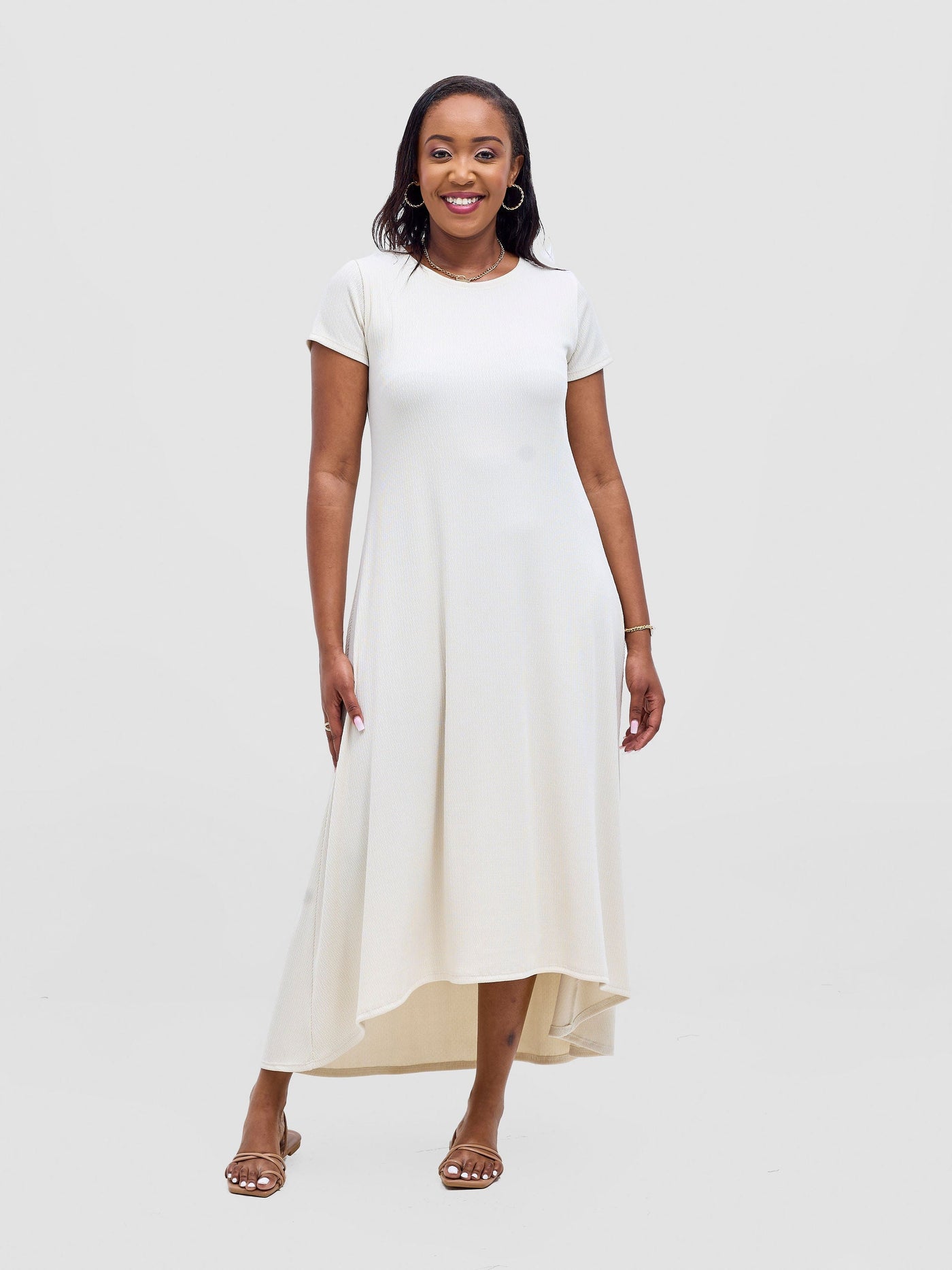 Vivo Rema High Low Maxi Dress - Peach