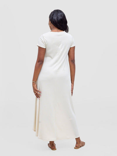 Vivo Rema High Low Maxi Dress - Peach - Shopzetu