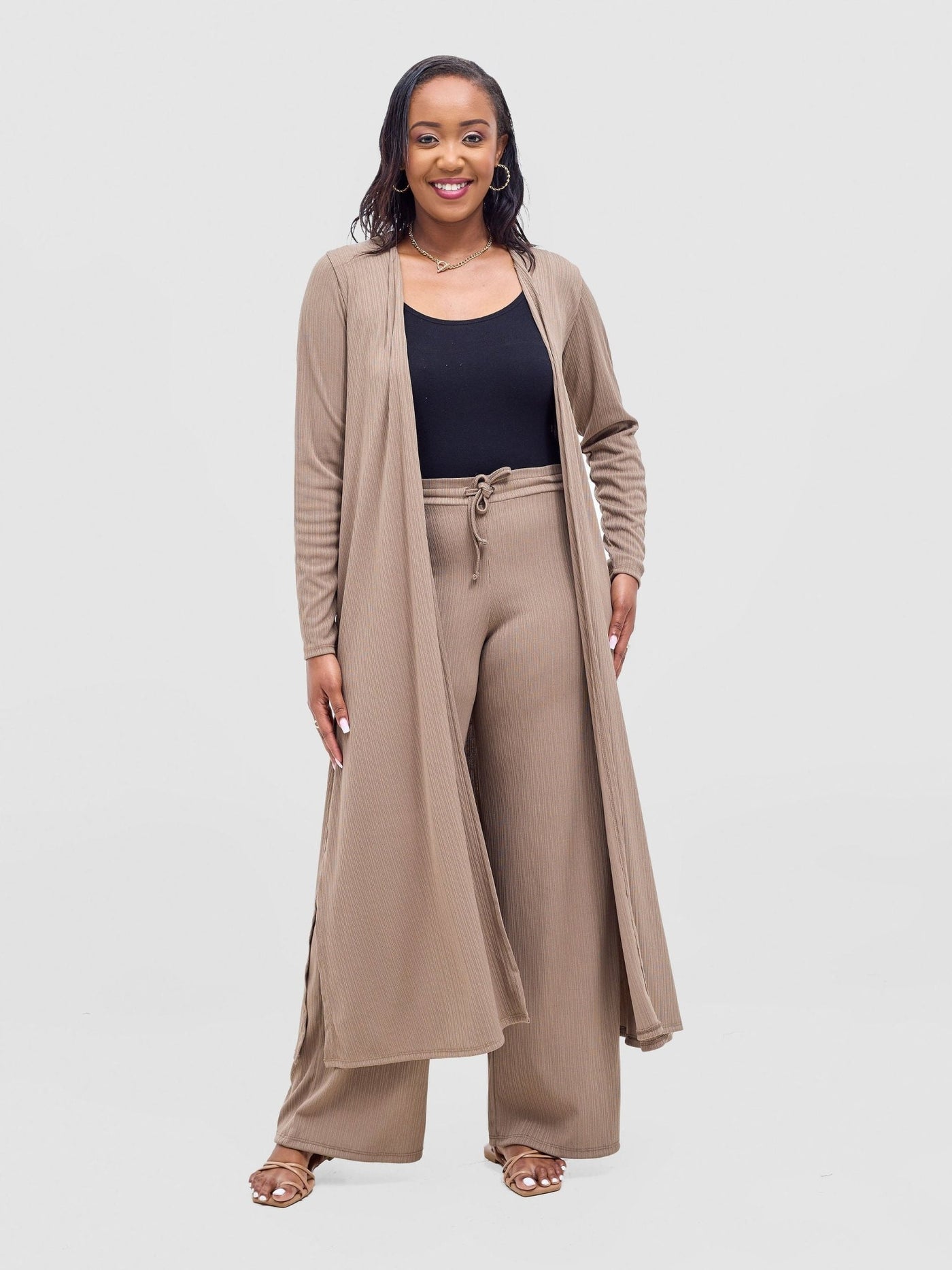 Vivo Rema Waterfall - Dark Taupe - Shopzetu