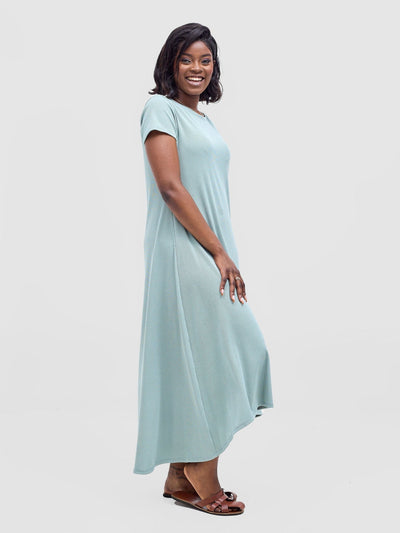 Vivo Rema High Low Maxi Dress - Sage - Shopzetu