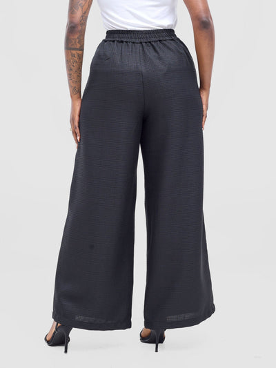 Vivo Analo Wide Leg Pants - Black - Shopzetu