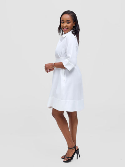 Vivo Analo Front Placket Coat - White