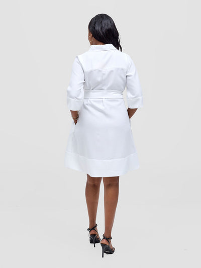 Vivo Analo Front Placket Coat - White