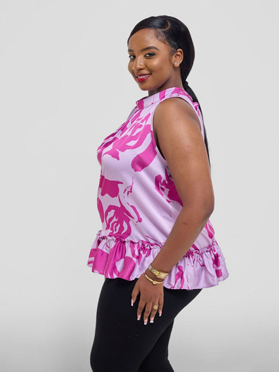 Vivo Kelemi 4.0 Sleeveless Top - Lilac / Magenta Nashe Print - Shopzetu