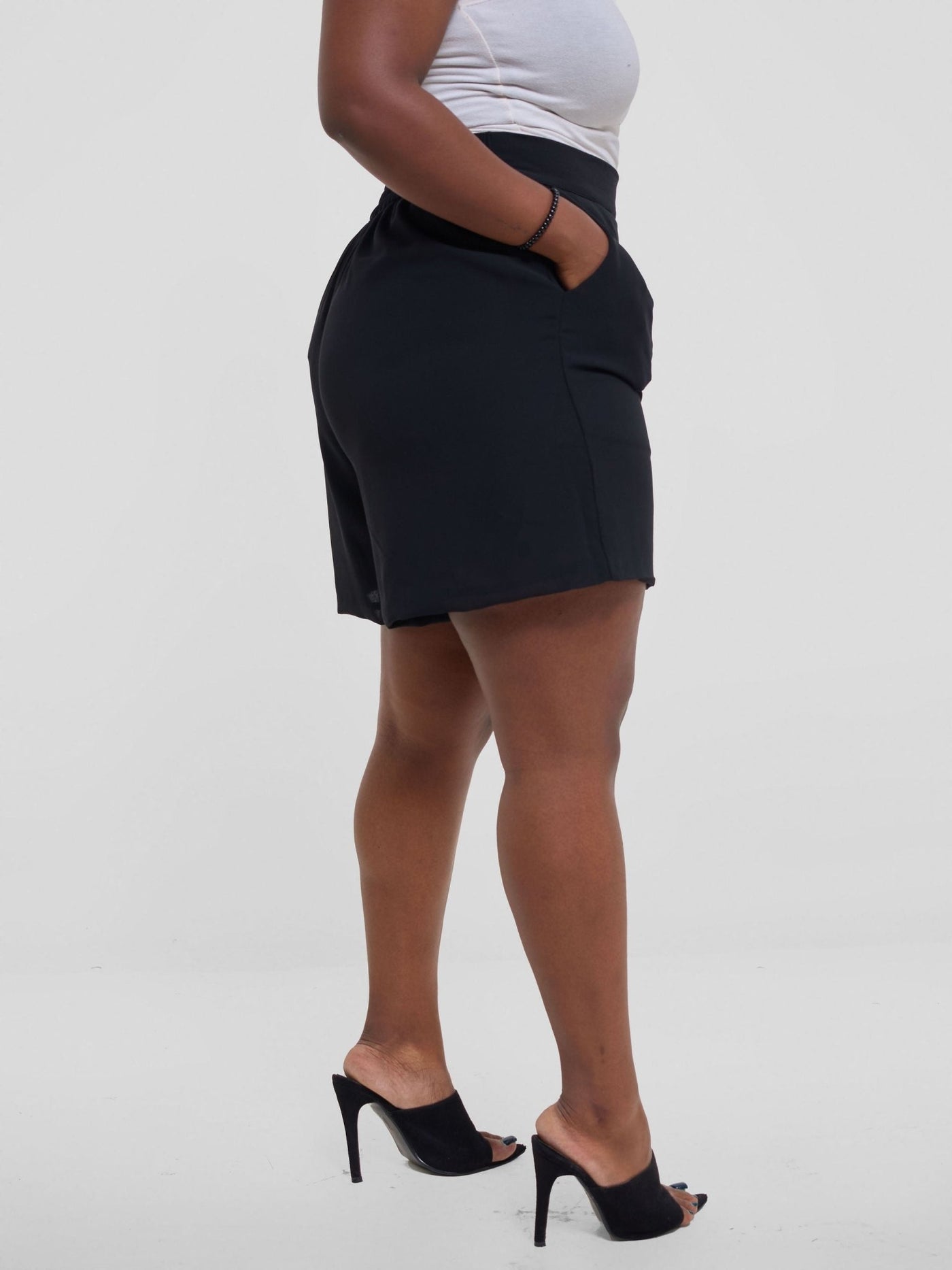 Vivo Chiffon Shorts - Black - Shopzetu