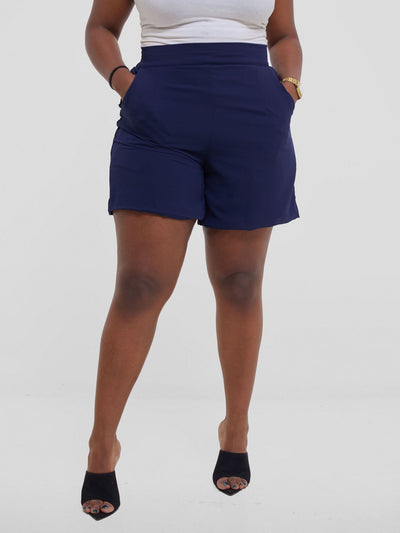 Vivo Chiffon Shorts - Navy - Shopzetu