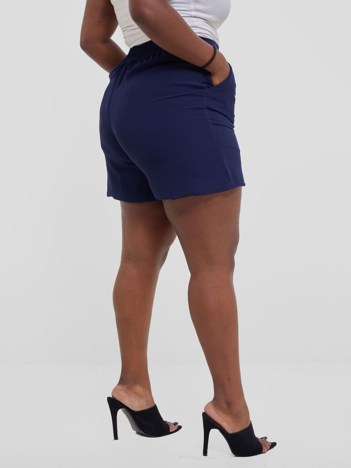 Vivo Chiffon Shorts - Navy - Shopzetu
