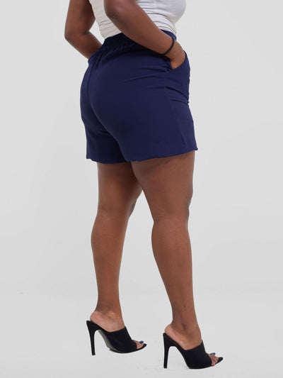 Vivo Chiffon Shorts - Navy - Shopzetu