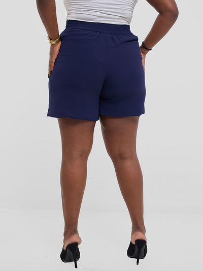 Vivo Chiffon Shorts - Navy - Shopzetu